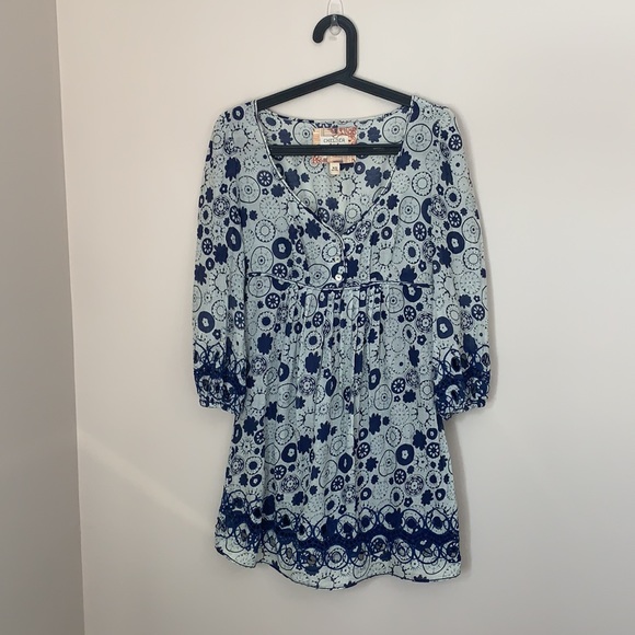 Chelsea & Violet Blue and White Print Dress Size XS - Picture 2 of 10